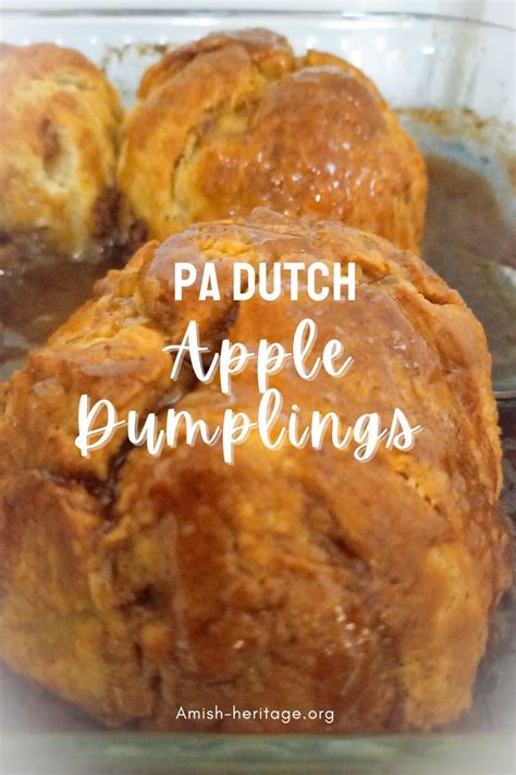 Baked Apple Dumplings In Caramel Sauce Amish Doughnut Recipe Amish