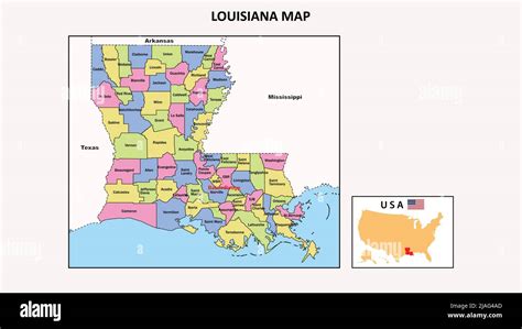 Louisiana Map State And District Map Of Louisiana Political Map Of