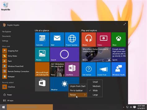 Windows 10 Build 10056 Screenshots