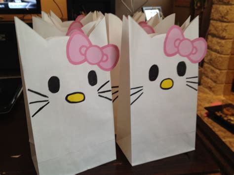 My Version Of Hello Kitty Loot Bags T Bags Cat Birthday Bday Party