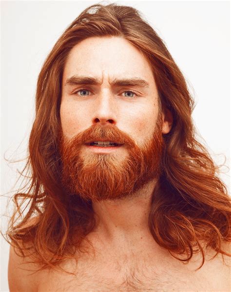 ginger passion red hair men long hair styles men beard model