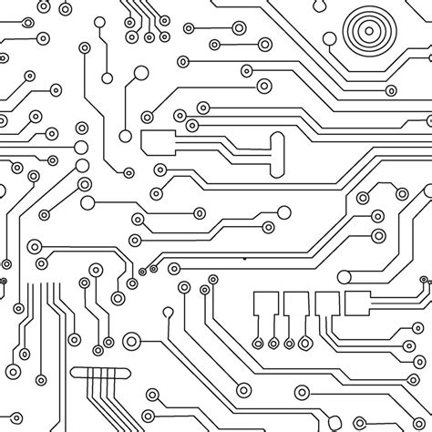 Abstract Futuristic Circuit Board Vector Pattern Illustration 2047206