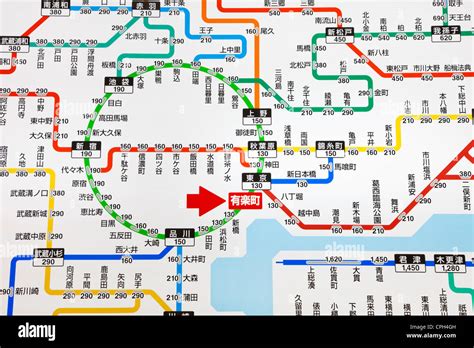 Asia Japan Tokyo Train Map Tokyo Railway Map Jr Japan Railways Map CPH4GH 