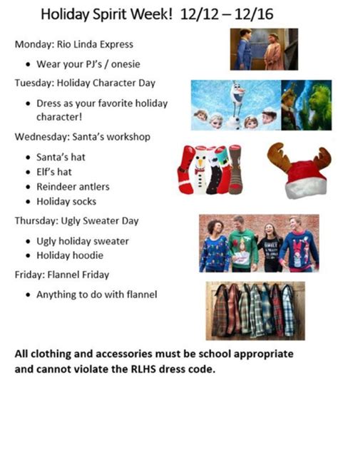 On the ghost of christmas past day, dress up like you're living in the 90s. Christmas Spirit Week Holiday Character Day Ideas ...