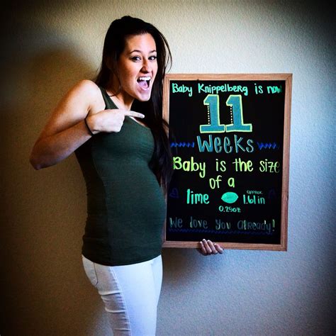 11 Weeks Pregnant Chalkboard Track Your Pregnancy Baby Belly Bump Baby