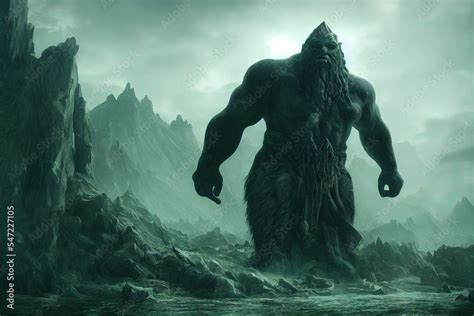Fantasy Giant Monster In Concept Norse Mythology Stock Illustration