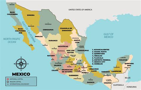 Mapa Do México Com Detalhes Do Nome Do País 21659146 Vetor No Vecteezy
