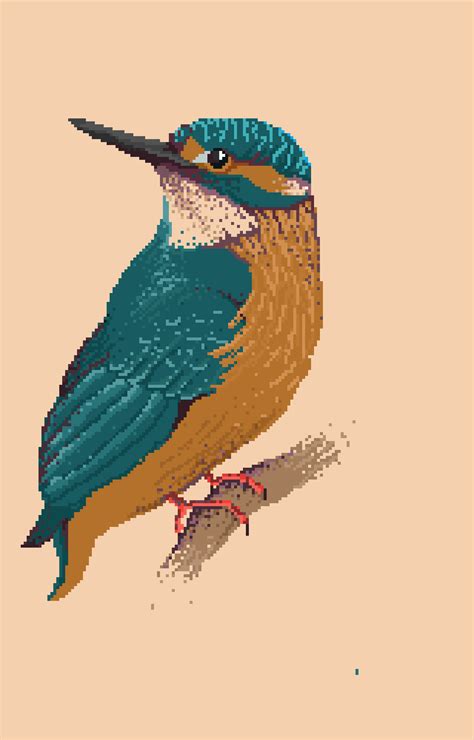 Pixilart Kingfisher By Fake Noodles