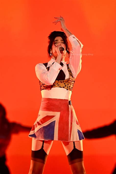 Dua Lipa Performs On Stage At The Brit Awards In London Photos