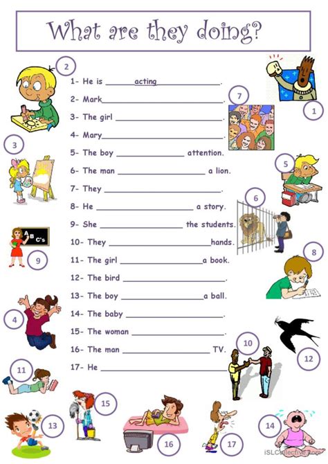 What Are They Doing English Esl Worksheets Pdf And Doc