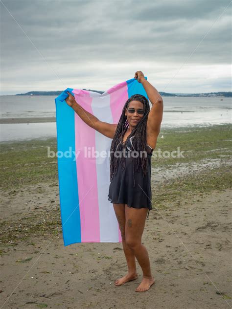 Trans Pride Stock Image Transgender Woman On Beach It S Time You Were Seen Body Liberation Photos