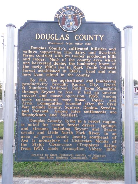 Douglas County Historic Marker Ava Missouri Jimmy Emerson Dvm