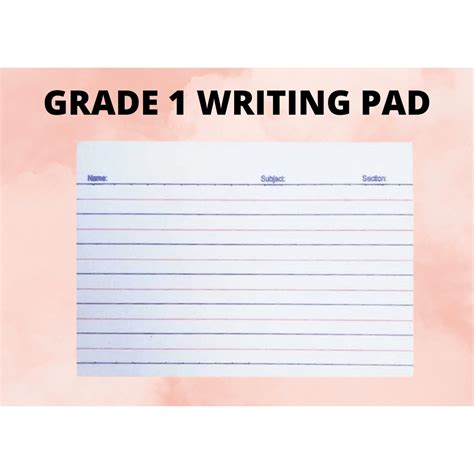 Grade 1 Pad Paper Pad Paper Padpaper Grade 1 Writing Pad Shopee
