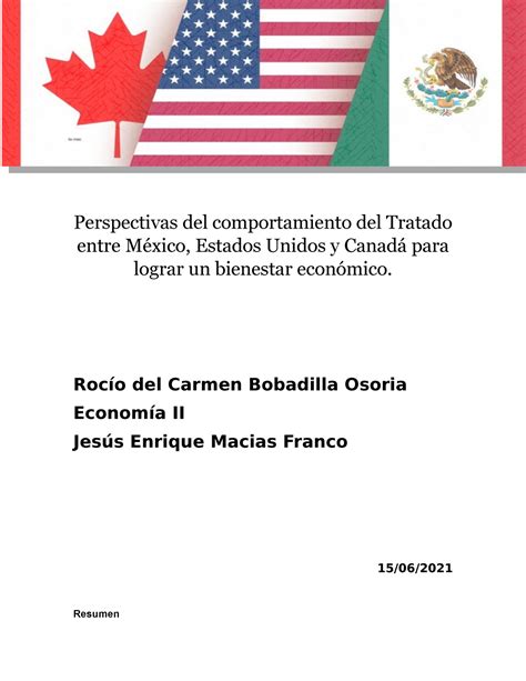 Tratado De Libre Comercio Entre México Estados Unidos Y Canadá