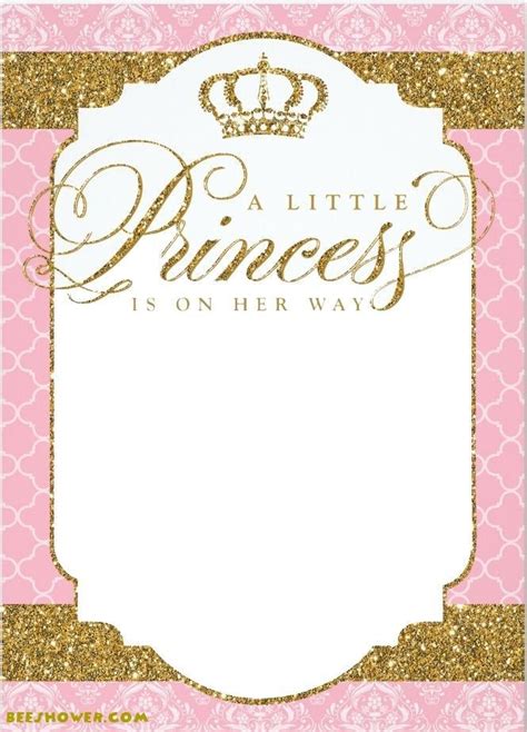 Baby Shower Princess Baby Shower Invites For Girl Princess Theme