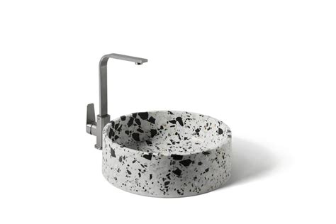 Wash Basin Vessel Sink Hui Made Of Terrazzo ‘green Mint For Sale