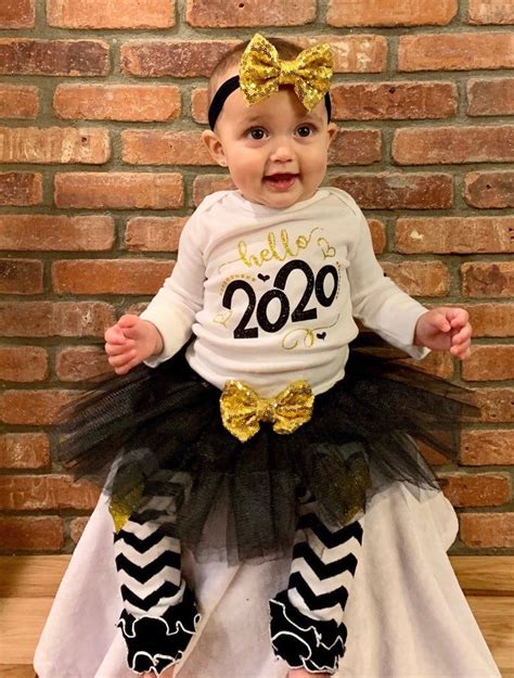Hello 2021 Outfit Girls 1st New Year Babys 1st New Years Etsy In 2021