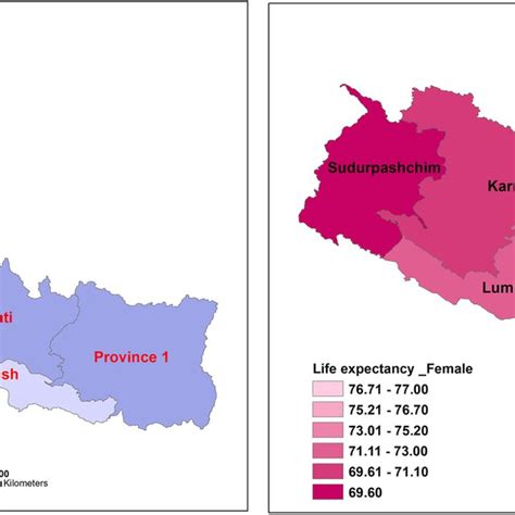 Life Expectancy At Birth By Provinces And Sex Nepal 2017 Download Scientific Diagram