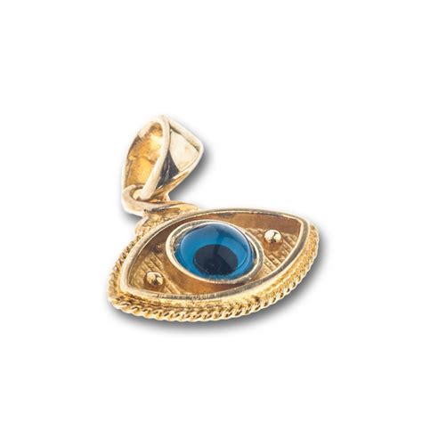 Evil Eye Amulet 14k Solid Gold Charm Pendant Culturetaste