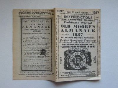 Old Moore S Almanack By Moore Dr Francis