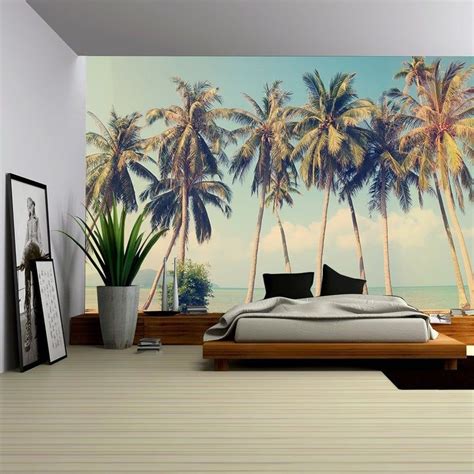 Wall26 Vintage Tropical Palm Trees On A Beach Removable Etsy Tree