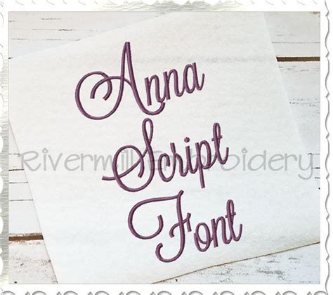 Anna Script Machine Embroidery Font Monogram Alphabet 3 Sizes Etsy Uk