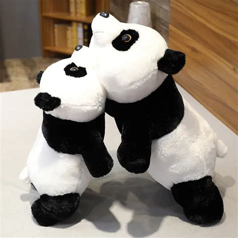 Cute Giant Panda Bear Plush Lie Prone Posture Stuffed Animal Doll Toy