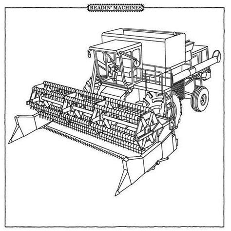 Combine Harvester Case Ih Coloring Pages Printable Tr