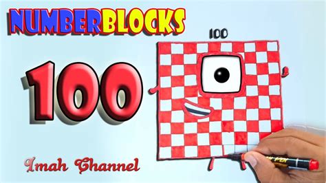 Numberblocks 100 How To Draw And Coloring Numberblocks Blinks Eye