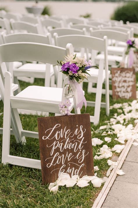 Wedding Aisle Signs Hand Painted 1 Corinthians 13 Signs Etsy Rustic