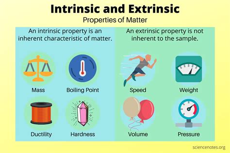 Intrinsic and Extrinsic Properties of Matter