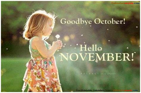 Hello November Goodbye October Month Images And Quotes