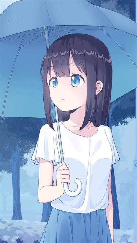 Free Download Anime Girl Cute With Umbrella Art 1080x2160