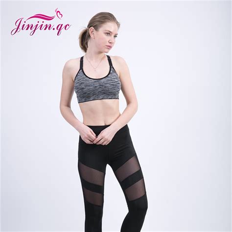 jinjin qc women leggings net push up legging high waist elastic pants gothic insert mesh design