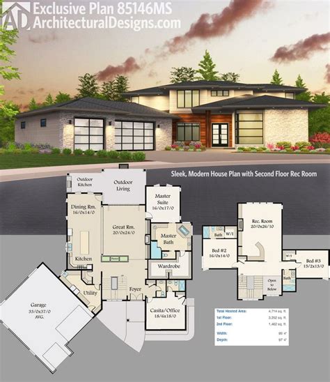 Modern House Plans Architectural Designs Exclusive Modern House Plan