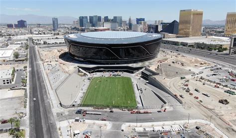 Raiders Allegiant Stadium Gets First Grass Laid On Field Tray