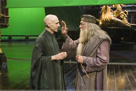 Voldemort And Dumbledor Behind The Scene Harry Potter Movies Harry