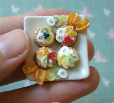 Miniature Fruit Tartlets Handmade Out Of Polymer Clay By M Flickr