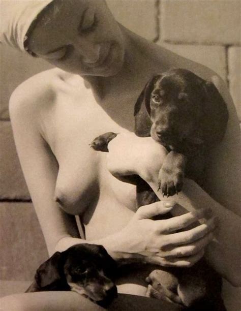 Nude With Dachshunds Photographed By Man Ray C 1934 Scrolller