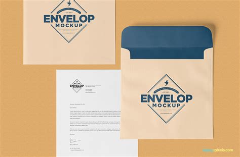 Free Envelope Psd Mockup Letterhead Mockup Zippypixels