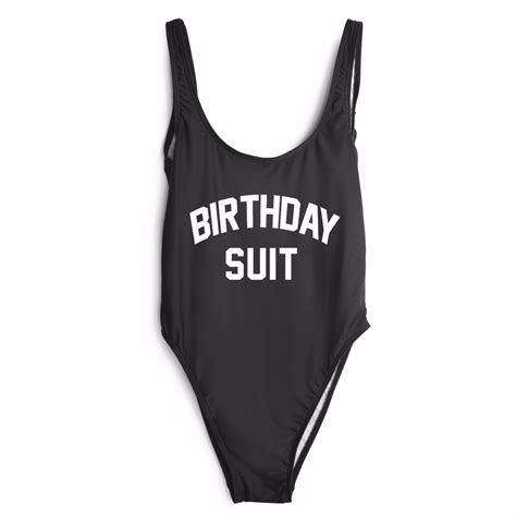 Bikini Sexy One Piece Birthday Wishes Swimsuit Women Swimwear Bodysuit