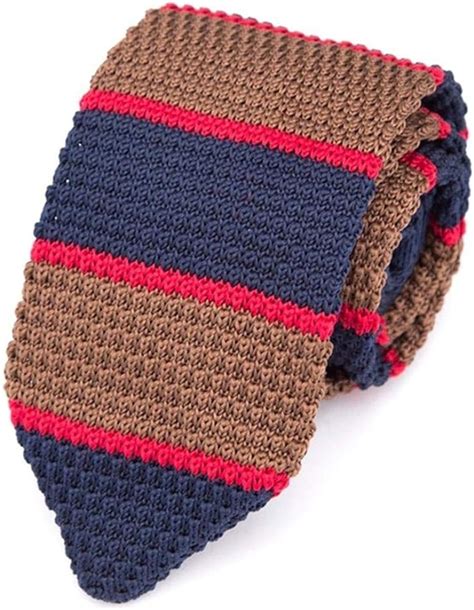 Mens Knitted Knit Leisure Striped Woven Ties Fashion For Classic Designer Cravat Accessories