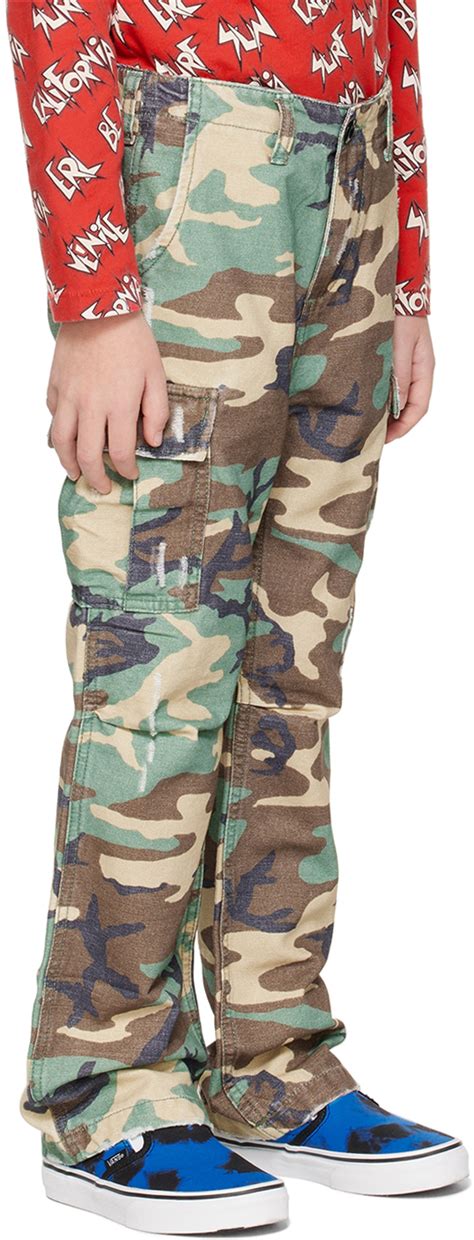 Erl Kids Khaki Camouflage Trousers Erl