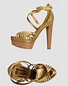 Donna Karan New York Platform Sandals in Gold | Lyst