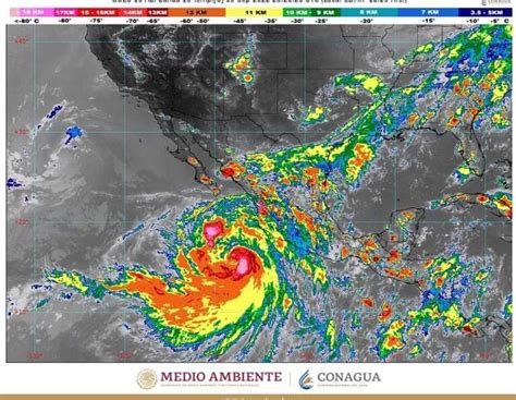 Persistirán lluvias fuertes en Guerrero por efectos del huracán Kay Cuadrante Azul