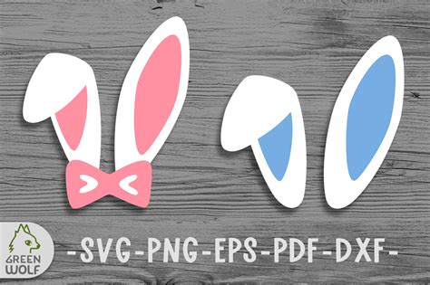 Easter Bunny Ears Svg Files For Cricut Easter Decor Ideas By Green Wolf Art Thehungryjpeg