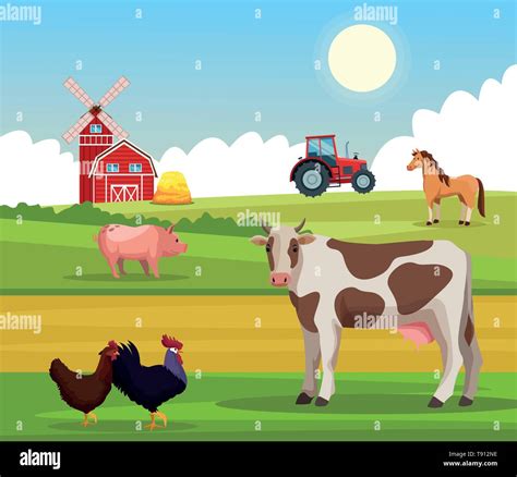 Farm Rural Cartoons Stock Vector Image And Art Alamy