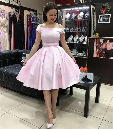 princess off the shoulder short pink party dress elegant prom dress in 2021 mini homecoming