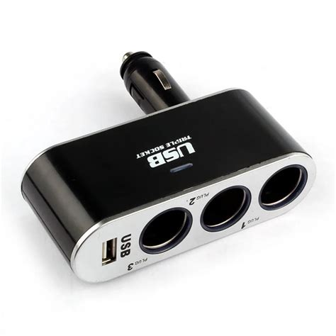 dual usb car charger adapter mini aux usb car socket plastic 12v outlet with usb usb2 0 1 to 3