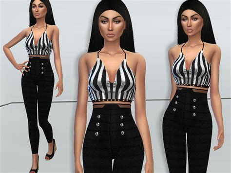 Chic Jumpsuit By Puresim At Tsr Sims 4 Updates